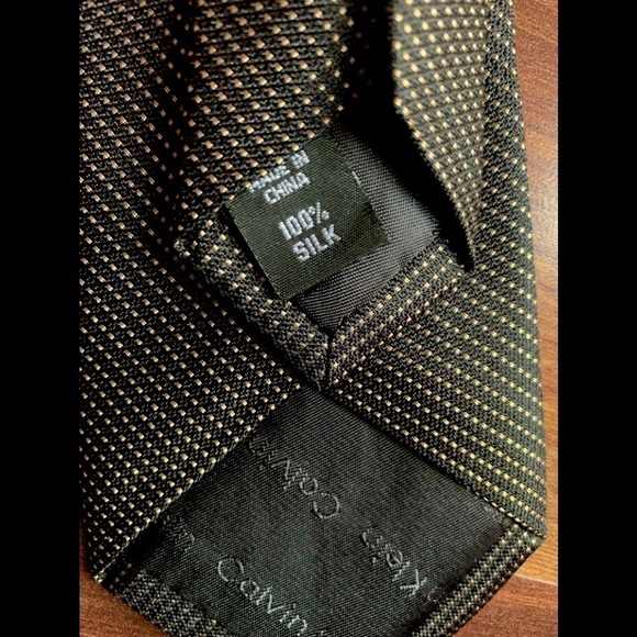 Calvin Klein Black Silk Necktie - Picture 4 of 4